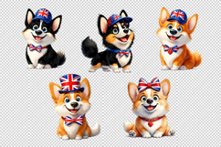 Cute Corgi Dogs Clipart Bundle -British Style PNG Product Image 3