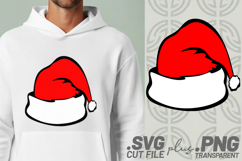 4x Santa Hats Fluffy White Brim Pom Pom SVG Cut Files Design Product Image 4