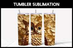 6 3D Owls Tumbler Sublimation |3D Tumbler Wrap Product Image 5