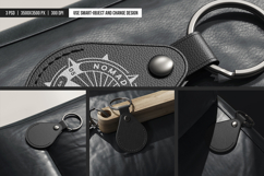 Leather Key Holder with Ring Mockup Product Image 4
