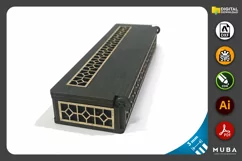 Wooden Pen Box, Gift Jewellery Box, Laser cut file Product Image 4