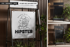 Sidewalk Café Planter Sign Mockup Product Image 4