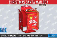 Santa&#039;s Mailbox Laser Cut | Christmas Post Box | Holidays Product Image 2