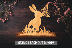 Easter Bunny Laser Cut Stand SVG I Laser Cut Easter Bunny Product Image 1