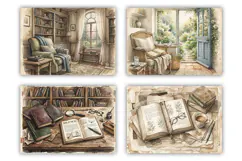 Vintage Library Room Junk Journal Kit| Junk Journal Product Image 5