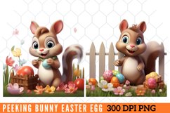 Peeking Bunny Easter Egg Clipart Product Image 1