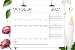2027 8.5 x 11 Inch Calendar Monthly Planner Product Image 4