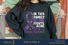 In This Family Nobody Fights Alone Epilepsy Awareness Svg Product Image 3