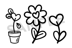 Cartoon Doodle Heart Clip Art Set Product Image 8