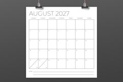 2027 Square MON-SUN 12x12 Calendar Product Image 3