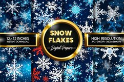 Snowflakes Digital Papers - 04 Variations Product Image 1