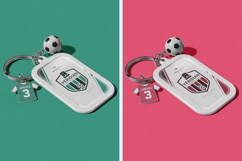 Football Keychain with Charms Mockup Product Image 4