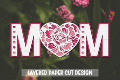 9 3D Layered Paper Cut Mom SVG I Cricut I Silhouette Product Image 6