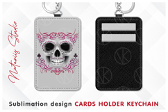 3 Funny Funny Skull Designs - Cards Holder Keychain Product Image 4