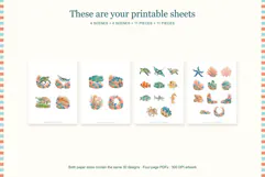 Coral Reef Fussy Cut Printable Stickers Product Image 6