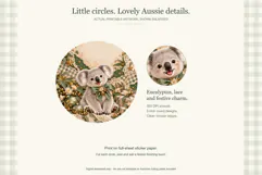 Aussie Christmas Printable Round Stickers Product Image 2
