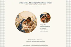 Nativity Christmas Printable Round Stickers Product Image 2