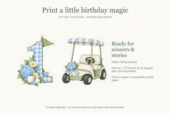 Golf Fussy Cuts, Printable First Birthday Stickers Product Image 4