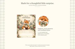 Woodland Animals Printable Christmas Money Cards Product Image 2