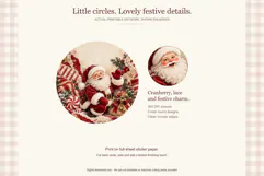 Printable Christmas Round Stickers - Cranberry Christmas Product Image 2