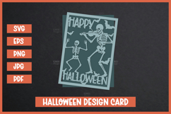 3D Halloween Greeting Card, Halloween SVG, Paper cut SVG Product Image 1