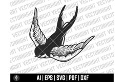 Swallow Birds, Swallow Svg, Eps, Ai, Dxf, Pdf. Martlet Product Image 4