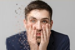 Pixel Dispersion Photo Effect Mockup Product Image 3