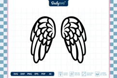 Angel Wings SVG - Heavenly Wings Cut File Product Image 1