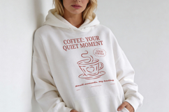 Quiet Coffee Moment, Minimalist T-Shirt Design Product Image 4
