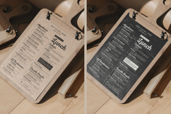 Kraft Paper Menu on Cutting Board Mockup Product Image 4