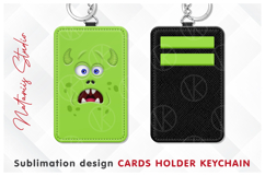 6 Funny Monster Designs - Cards Holder Keychain Product Image 4