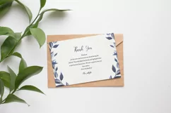 Floral Funeral Thank You Card. Ms Word and Photoshop Product Image 1