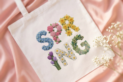 Spring 3D Floral Letters PNG Product Image 4