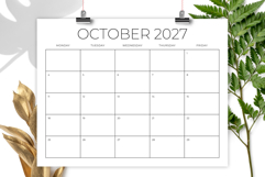 2027 8.5x11 MON-FRI Calendar Template Product Image 4