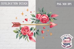 Valentine Prop sublimation design Love Story Pink Watercolor Product Image 1