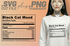 4x Funny Quotes Black Cat Club Mood Purrs Paws SVG Cut Files Product Image 4
