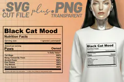 4x Funny Quotes Black Cat Club Mood Purrs Paws SVG Cut Files Product Image 4