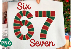 Six Seven 6 7 Meme Christmas Xmas PNG Product Image 1