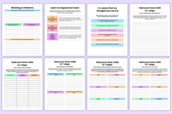 2026 PTSD &amp; Trauma Recovery Workbook Canva Templates Product Image 4