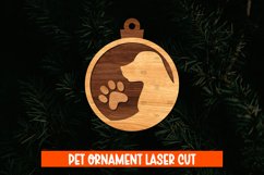 Dog Round Ornament Laser cut SVG, Christmas SVG Product Image 1