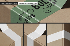 Cardboard Box with Branded Tape Mockup Product Image 4
