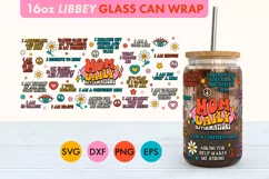 Mom Daily Affirmations Retro style SVG PNG 16 oz Libbey Glas Product Image 4