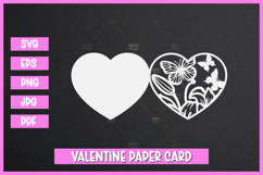 Valentine Card SVGs, Happy Valentine's greeting card SVG Product Image 1