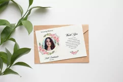 Floral Funeral Thank You Card, Ms Word & Photoshop Template Product Image 4
