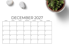 2027 8.5x11 Inch DIY Calendar Template Product Image 8