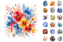 100 Watercolor Splash Nature Clipart Bundle, Sublimation PNG Product Image 4