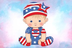Patriot Baby Boy Sublimation Clipart Product Image 4