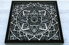 3D Mandala Pattern Shadow Box Mandala SVG DXF - M257 Product Image 6