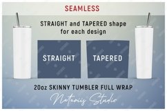 2 Neon Butterflies Patterns - 20oz Skinny Tumbler Product Image 4