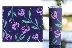 Classic Floral Print Skinny Tumbler wraps Product Image 4